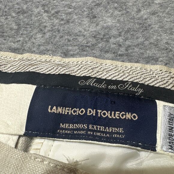 Men's Cream Cargo Pants - Picture 7 of 8